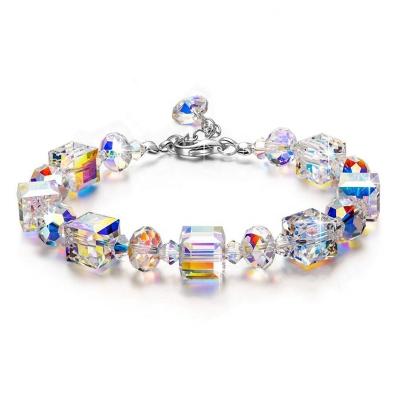 China Romantic S925 Sterling Silver Jewelry Cute Christmas Birthday Jewelry Crystal Bracelet Gift for Girls and Ladies for sale