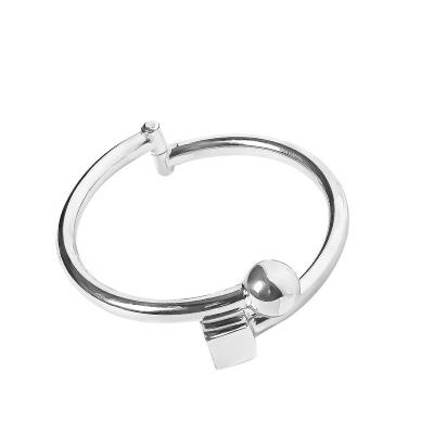 China Female Thai Silver Geometric Square Ball Bracelet S925 Silver Nickel Free Retro for sale