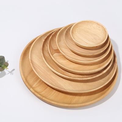 China Stocked New Hot Sale Wood Cheese Board Wood Plate Custom Wooden Round Tray for sale