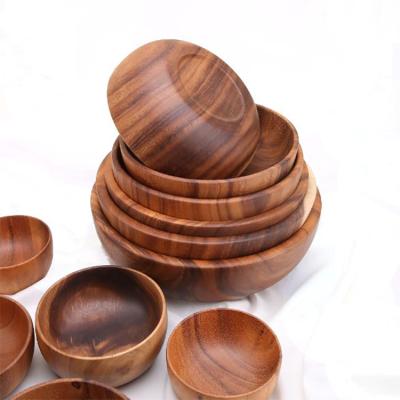 China Disposable Kitchen Small Wooden Mango Fruit Salad Bowls And Plates Coconut Bowls And Wooden Spoon Sets for sale