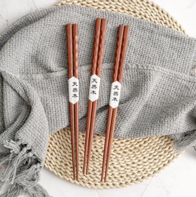 China Sustainable Wholesale Price Handcrafted Eco Friendly Reusable Korean Style Custom Wood Chopsticks For Hotel for sale