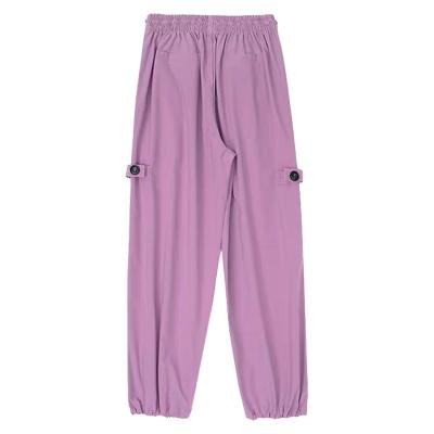 China Harem High Waist Street Beam Casual Loose Nine Point Pants Slim Viable Lovely Purple Pants Jumpsuits for sale