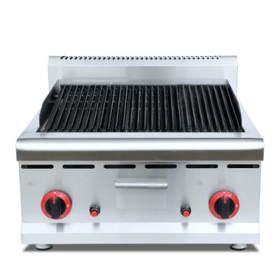 China Best Selling 2023 Stainless Steel 201/304 Stainless Steel Long Period Counter Top Gas Lava Rock Grill for sale