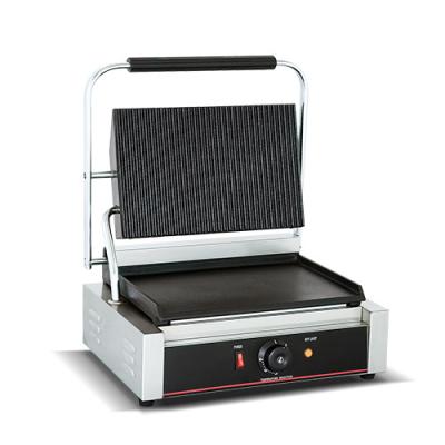 China 2023 Deli Hot Sale 220V And Restaurant High Quality Commercial Stainless Steel Single Pan Panini Grill for sale