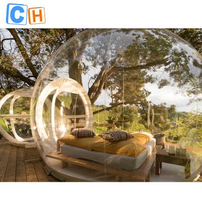 China Bubble Tent Outdoor 2 Room Bubble Tent With Bathroom Hotel Inflatable Toilet Tent for sale