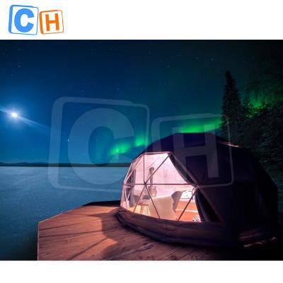 China Igloo dome kids play tent dome tent luxury with bathroom dome tent with insulation glass door for sale