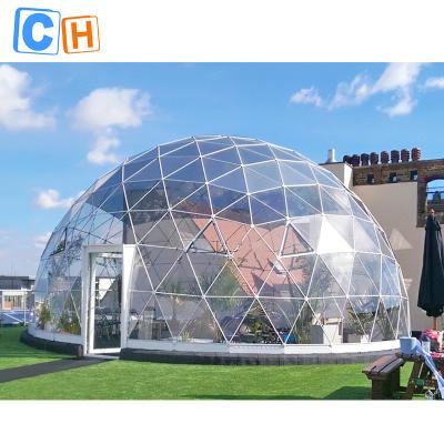 China Outdoor Hotel Luxury Geodesic Dome Igloo Tent Geodesic Dome 8 M Glamping Tent Promotional Dome Tent for sale