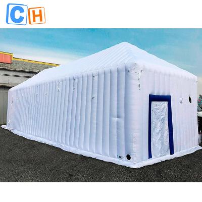 China Outdoor inflatable air cube tent fancy inflatable event tent inflatable stage pvc material tent for sale