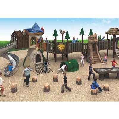 China Eco-friengly Commercial Outdoor Playground Equipment Wooden Kids Outdoor Playground For Kids for sale