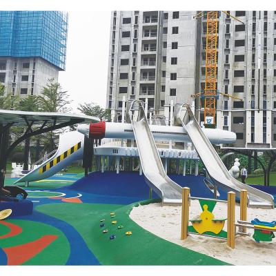 China Plastic Kindergarten Preschool Tower Eco-friengly Metal Tube Playground Outdoor Designs and Equipment for sale