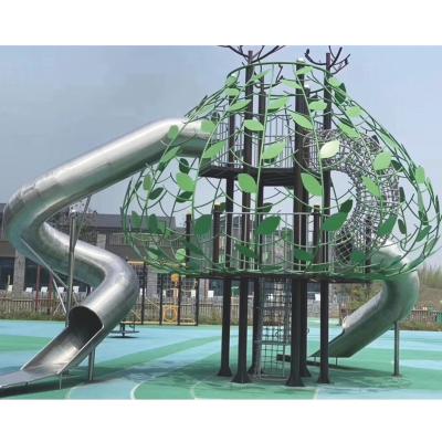 China Eco-friengly Professional Custom Kids Indoor Or Outdoor Playground Stainless Steel Tube Slide for sale