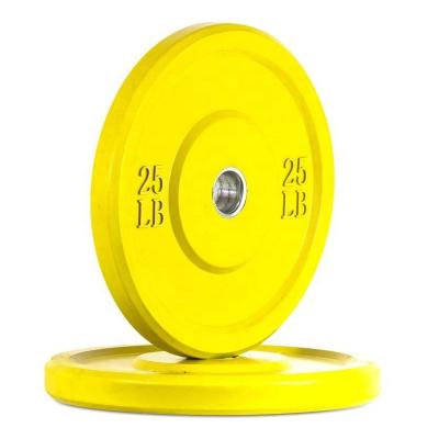 China Wholesale Universal 45lb Fitness Colorful Cross Weight Bumper Plates 10lb 15lb 25lb 35lb 45lb 55lb for sale