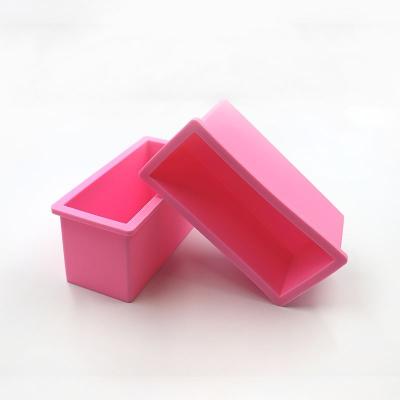 China 1 Cavities 600Ml Rectangle Flexible Flexible Multifunctional Silicone Soap Molds For DIY Soap Cake Loaf Mold for sale