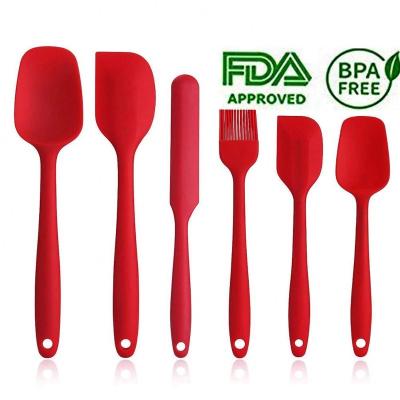 China Sustainable Kitchen Tools Kitchen Accessories 6pcs Silicone Kitchenware Utensil Food Grade Set for sale