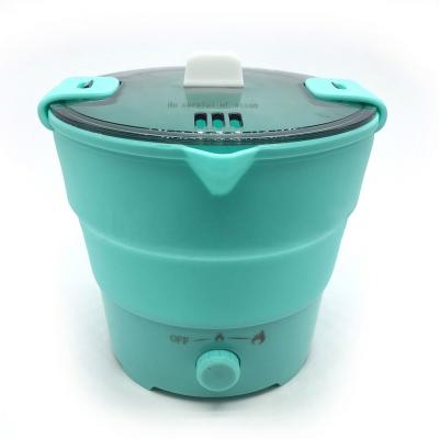 China Mini Student Cooking Pan Travel Viable Multifunctional Silicone Folding Electric Pot for sale