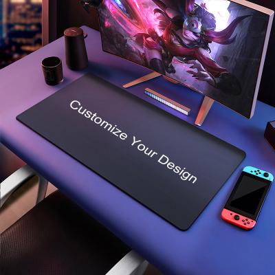 China Large Extended Waterproof Keyboard Mat Non-Slip Gaming Mouse Pad with Stitched Edges for sale