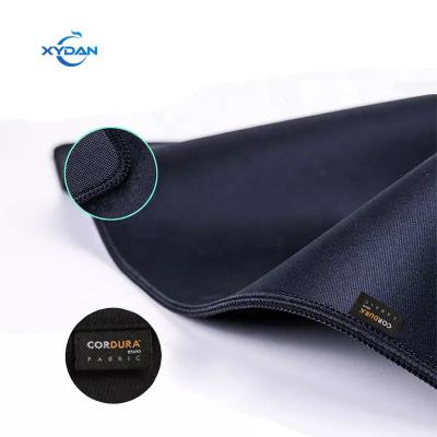 China 800*300*4mm Custom Waterproof Cordura Fabric Mouse Pad with Woven Label Weaving Mark for sale