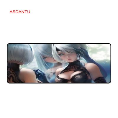 China Office Home Keyboard Mats Mouse Hemmed Edge Sublimation Sexy Breast Girl 30X80 Gamer Mouse Pads Custom Logo for sale