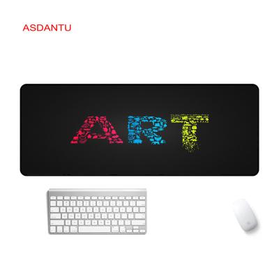 China Office Asdantu Extended Large Letter Mouse Pad Keyboard Mat for Hotel and E-Sports for sale