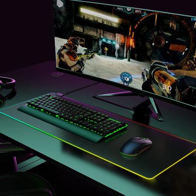 China Gaming Style LED Marquee Mouse Pad Charger Extended Desk Mat RGB Customised 3Xl Blank for sale