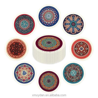 China Office Customized Rectangle Mousepad Round Rug Woven Mouse Pad With Tasell Muslim Mat for sale