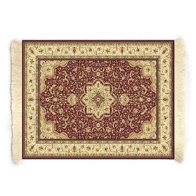 China Rubber Mousepad 27x18cm Retro Style Carpet Pattern Table Cup Persian Rug Mice Pad for sale