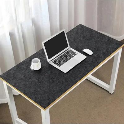 China Cartoon Style Extra Large Gray Office Protector Keyboard Mouse Pad Laptop Felt Desk Mat for sale