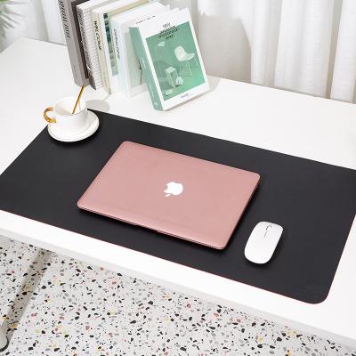 China Leather Non Slip Mouse Pad Simple Desk Protector Mat for Computer Gaming Oval Shape for sale