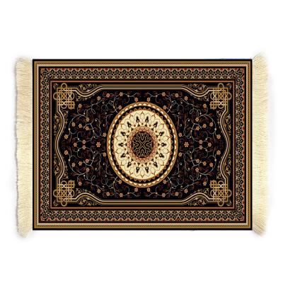 China Retro Style Carpet Pattern Mouse Pad with Customizable Thickness and Mini Woven Rug Mat for sale