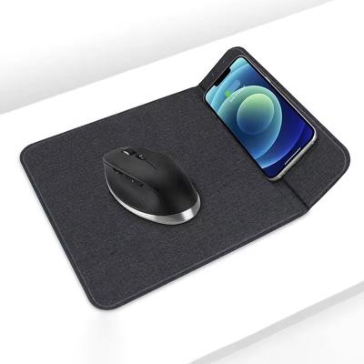 China Office Desk Custom Logo Qi Wireless Charging Mouse Pad with Private Mold and Protection for sale