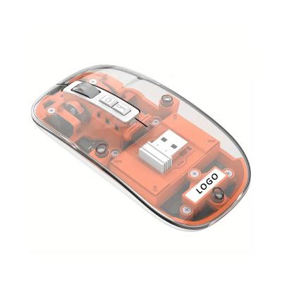 China 2400 Dpi Backlight Wired Mouse 2.4G Receiver Super Slim Custom Transparent Ergonomics for sale