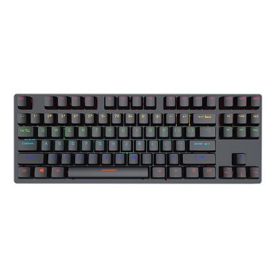 China RGB-Hintergrundbeleuchtung 87 Schlüssel Private Form Wired Mechanische Tastatur für PC Computerspiel zu verkaufen