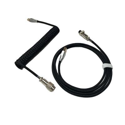 China Custom Keyboard Cable with Color Keyboard Coil and USB Type-C To Aviator Connector for sale