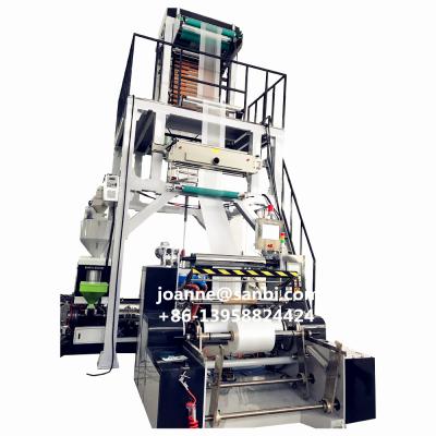 China Film high speed biodegradable HDPE. LDPE ABA Three Layers Co-extrusion Film Blowing Machine for sale