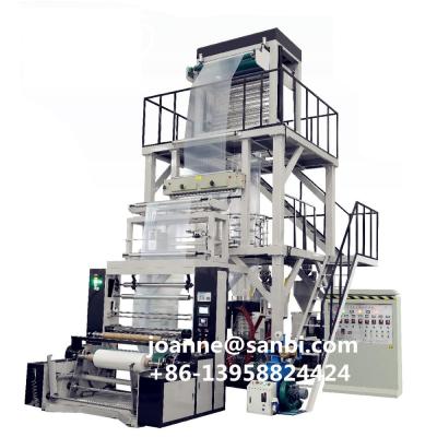 China ABA Three Layer HDPE PLA PBAT Biodegradable Agricultural Plastic Film Extrusion Blowing Machine for sale