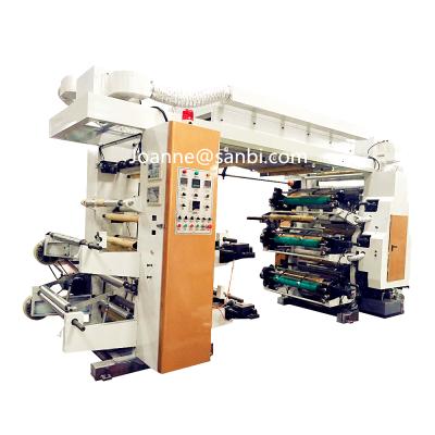 China Garment Shops 6 Colors 4 Colors 4 Colors High Speed ​​HDPE LDPE Flexo Paper Flexographic Printing Machine for sale