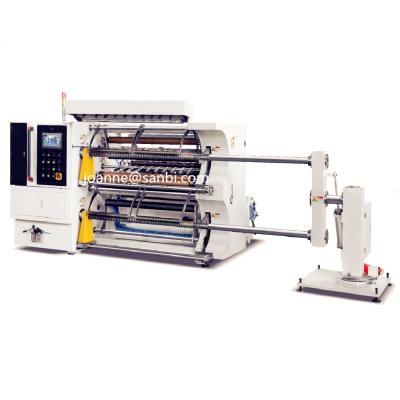 China Food HIGH SPEED SERVO MOTOR DRIVEN PAPER PLASTIC SHEET SLITTING AND REWINDING MACHINE for sale