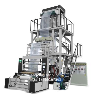 China Plastic Biodegradable Polyethyl ABA Film Blowing Machine Price for sale