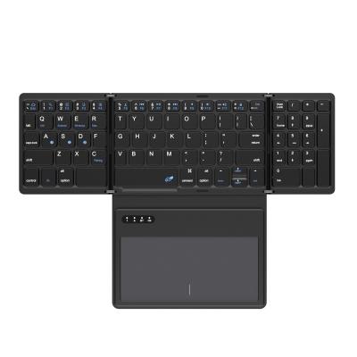 China Wireless Bluetooth Foldable Keyboard with Trackpad, Wireless Portable Keyboard for Laptop, Tablets, and Phones for sale