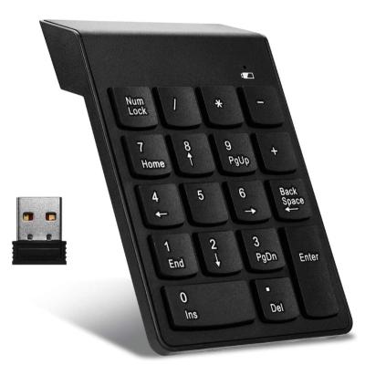 China Silent Numpad 2.4G Numpad 18 Keys USB Numeric Keypads, Numpad Portable Financial Accounting for Laptop/Notebook/Pro/PC Outdoor for sale