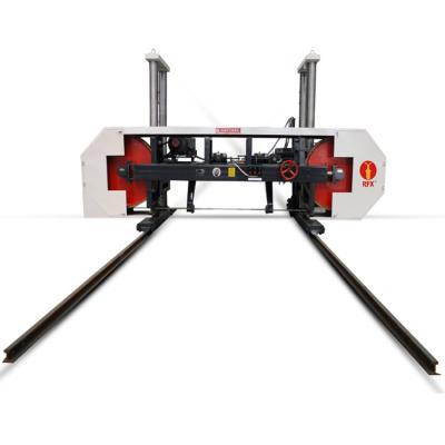 China Horizontal Portable Band Saw Machine Mobile Horizontal Band Sawmill For Log Cutting for sale