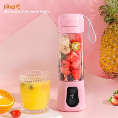 China Portable Rechargeable Personal Fruit Juicer Blender Juicer Blender Bpa Free Electric Blender With 6 Blades Usb Filling for sale