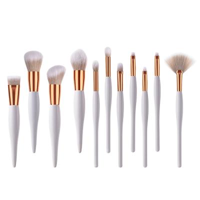 China Angular Blush 2019 Makeup Brush Set 12Pcs Powder Blush Foundation Eyeshadow Make Up Fan Brushes Makeup Cosmetic Tools for sale