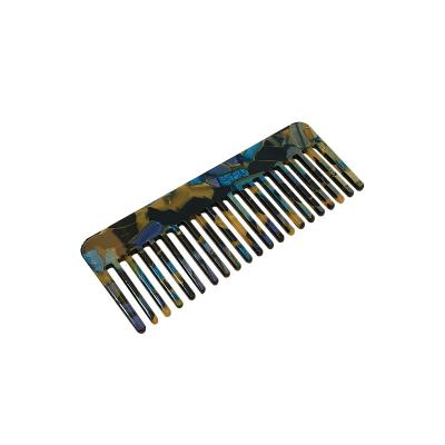 China YAESHII Leopard Wave Cellulose Acetate Comfortable Comb Logo Hair Comb Acid Marbling Brush Acetate Plate for sale