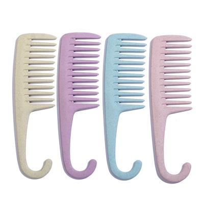 China YAESHII Wholesale Comfortable Portable Pocket Mini Eco-Friendly Wheat Straw Hair Folding Widetooth Hair Comb for sale