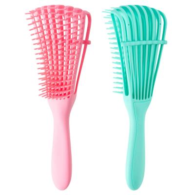 China Yaeshii Detangling Handle Hair Brush Eight-claw Home Wholesale Custom Eco-Friendly Plastic Comb for sale