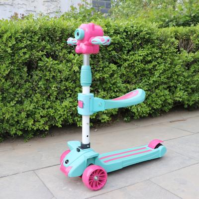 China China Supplier Height Adjustable Handlebar With Bubble Machine Function Led Child Scooter Scooter Bike Kids Scooter With Seat For Kids for sale