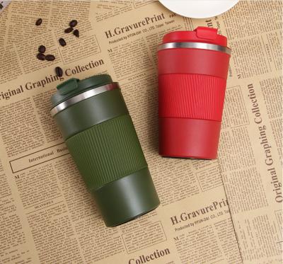 China WITH LID new design stainless steel coffee cup fashion outdoor car business gift mugs portable simple office cup for sale