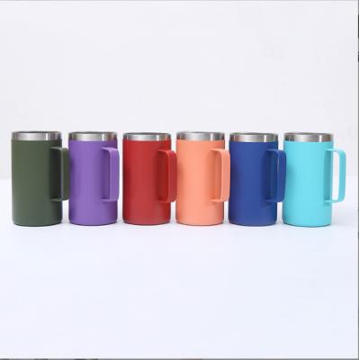 China WITH LID vacuum flask double-layer coffee mug 20oz wholesale border tyrant mug coffee cup 20oz factory stainless steel car portable mug for sale