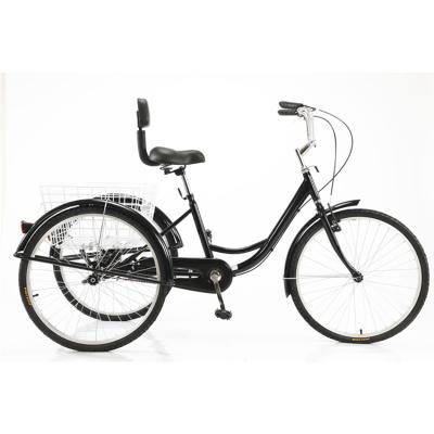 Κίνα Steel Tricycles Adult Tricycle 20 24 Inch 3 Wheels Bikes Three Wheels Bike Tricycle With Shopping Basket προς πώληση